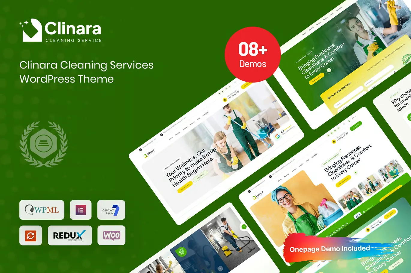 Clinara - Cleaning Services WordPress Theme