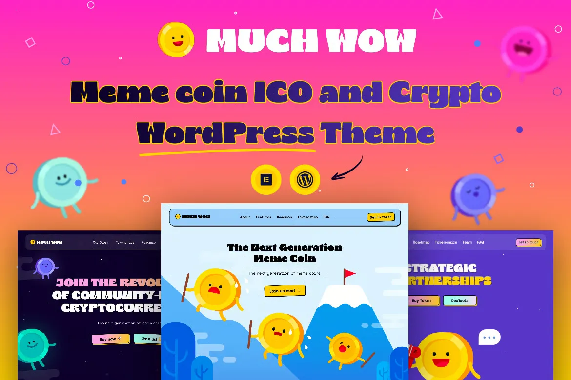 MuchWow - Memecoin ICO and Crypto WordPress Theme