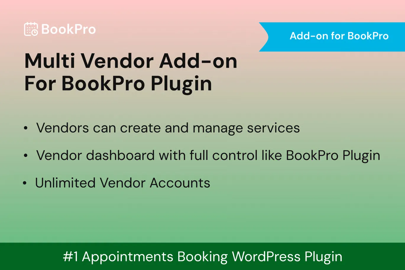 Multi Vendor Add-on for BookPro Plugin WordPress