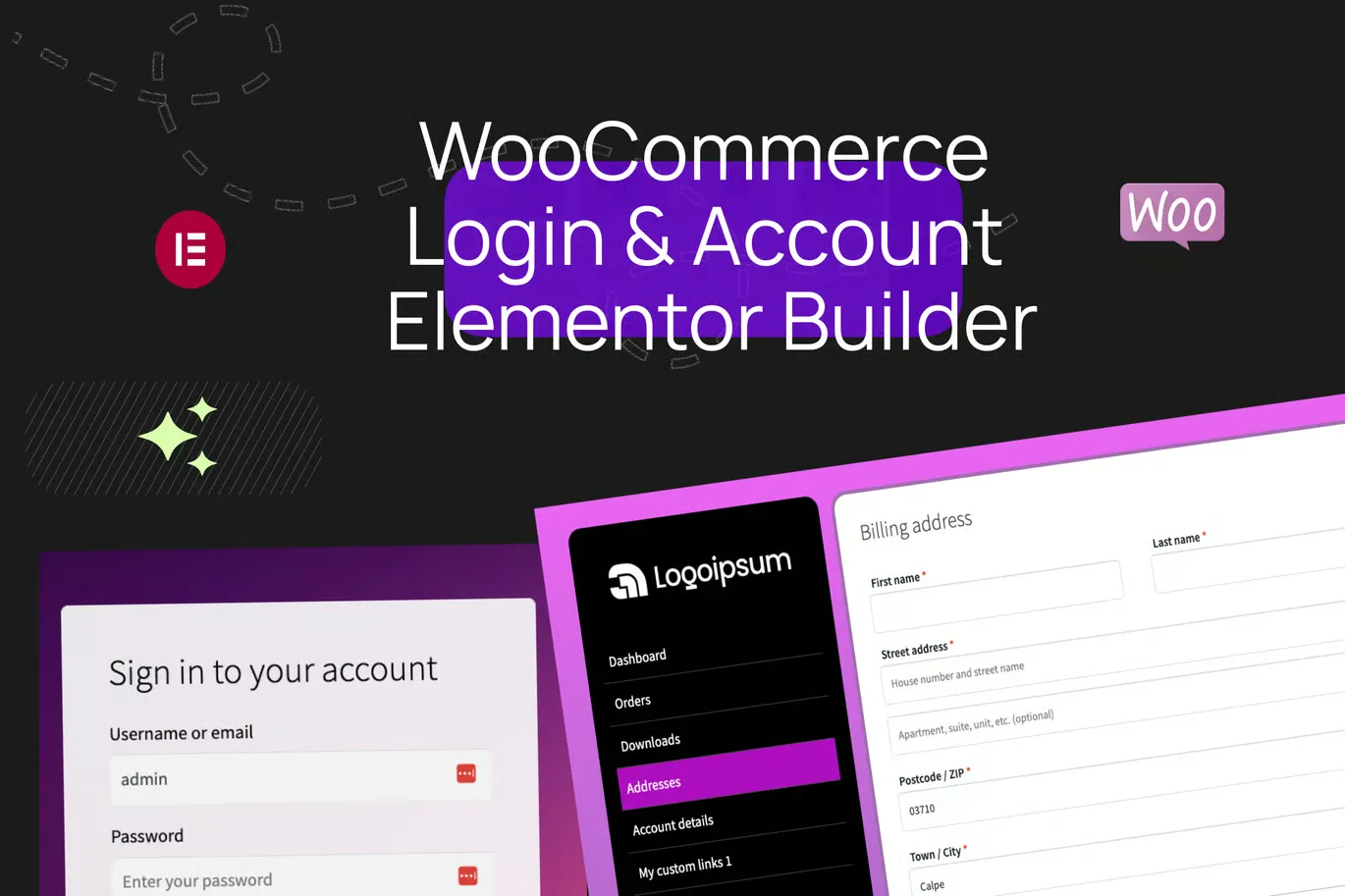 WooCommerce Login & Account Pages for Elementor